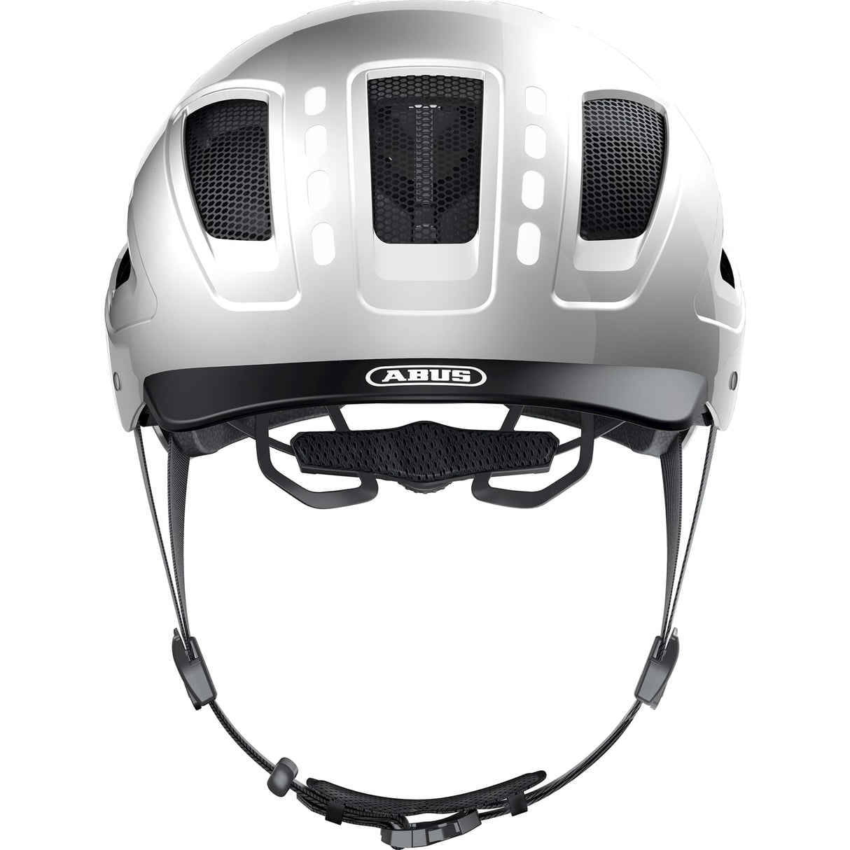 Abus helmet Hyban 2.0 LED Signal Silver L 56-61cm