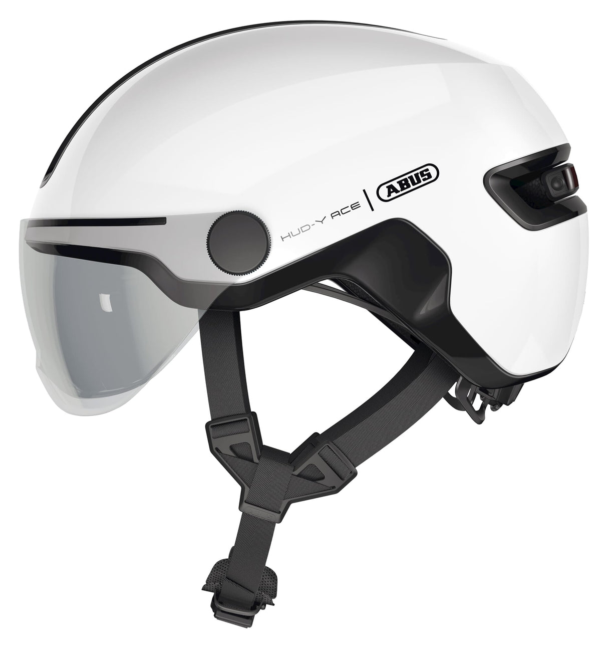 Abus helm hud-y ás branco brilhante m 54-58cm