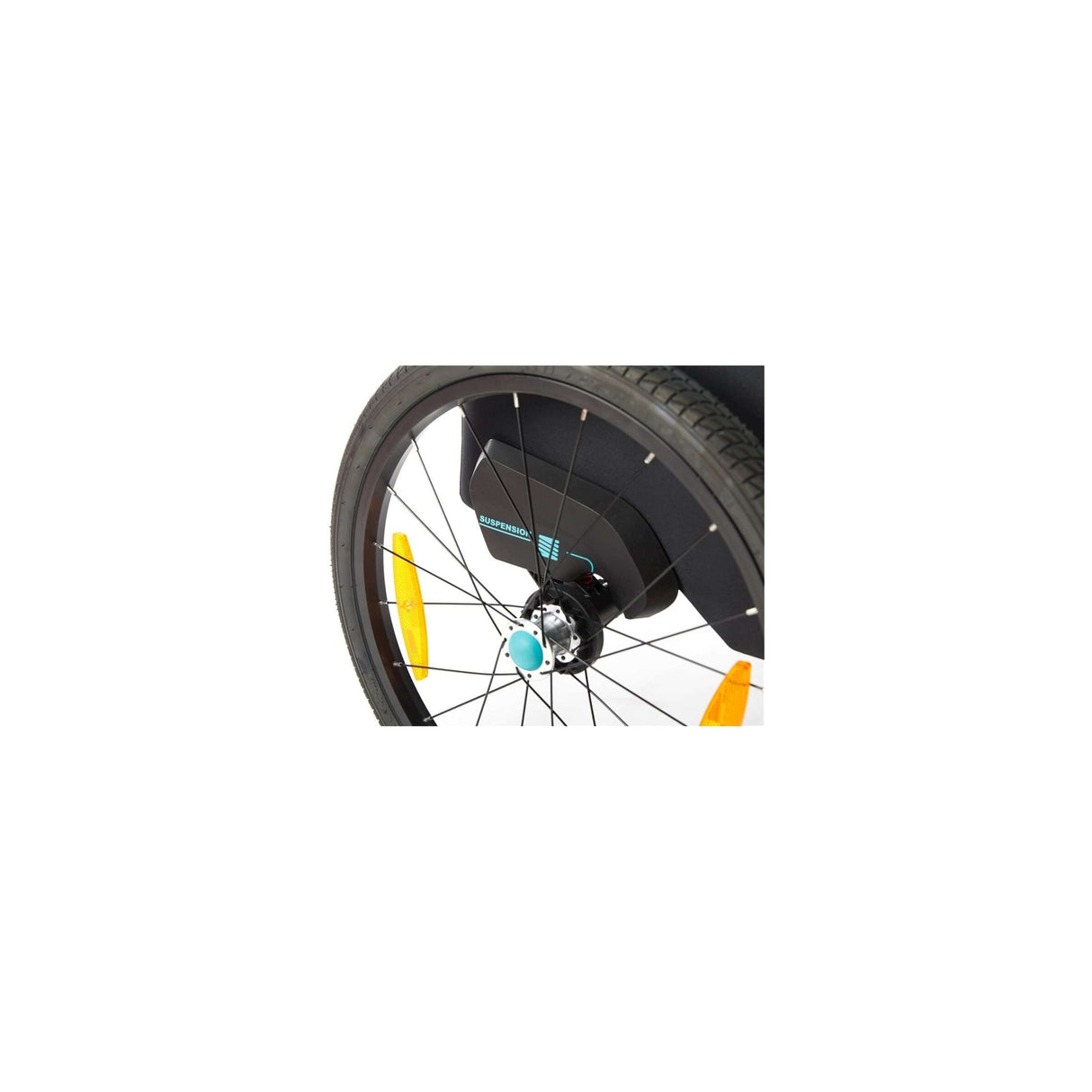 Carrello per bici per bambini Mirage Tommy - Frame in alluminio, Wielvering, 3 -Point Gordel, Blue, 2021
