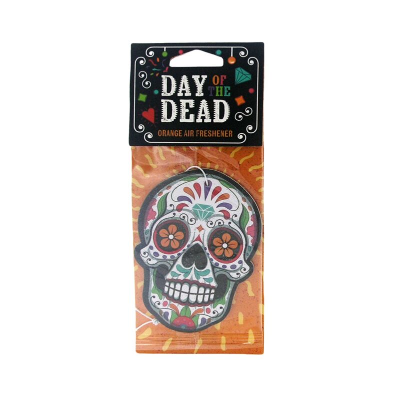 Orange-odor Dia de Los Muertos air freshener