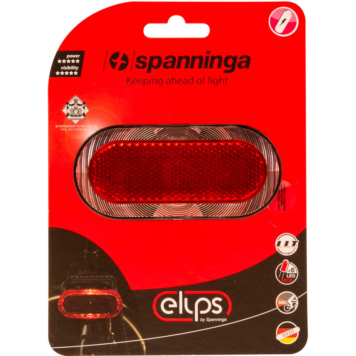 BAKEL LJUS ELIPS XB BATTERY LED 80 mm Röd
