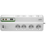 Socket APC con protección contra sobretensiones 8x (+coaxial