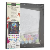 Creative craft group paint by number black canvas dog, 30x30cm