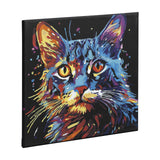 Ustvarjalno skupinsko slikanje po številkah črna mačka na platnu, 30x30 cm