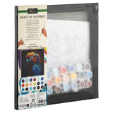 Skupinsko ustvarjalno slikanje po številkah papiga 30x30cm