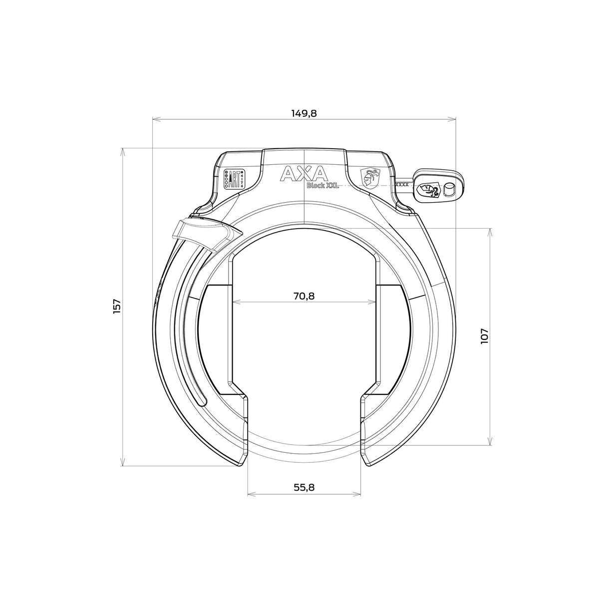 Ring lock Axa Block XXL Black