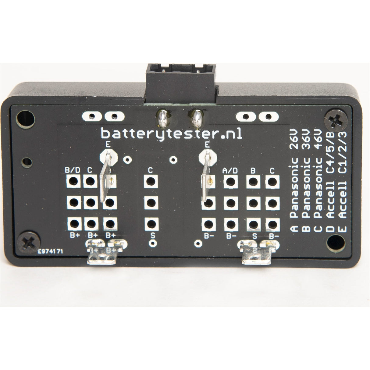 BatteryTester - deli baterije za kolesarsko baterijo bele etikete | Plastika | |