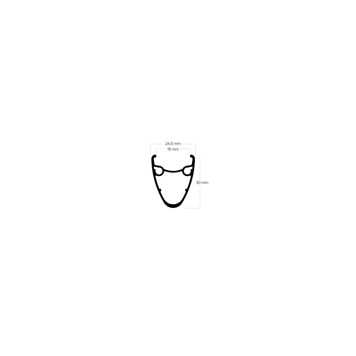 Rigida rim ryde 28 (622) dutch-19 36 14 black (unsanded)