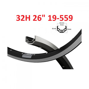 Ryde ráfek 26 zac19 černý cnc 32 14