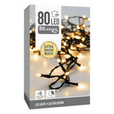 Kerstverlichting 80led extra warm wit