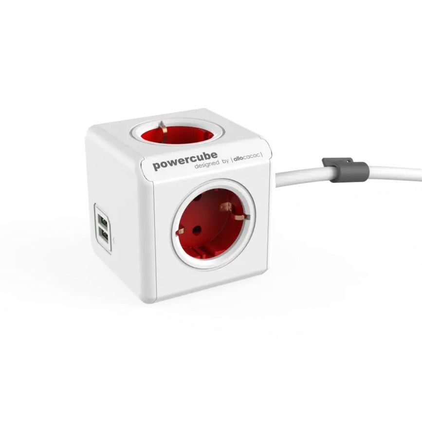 ALOCACOC PowerCube rozszerzony, gniazdo z 2x USB