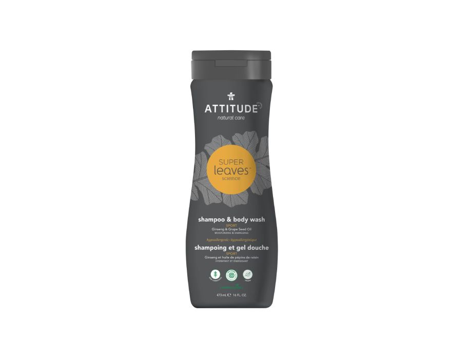 Attityd Super Leaves ™ hane - 2in1 schampo och duschgel - sport - 473 ml