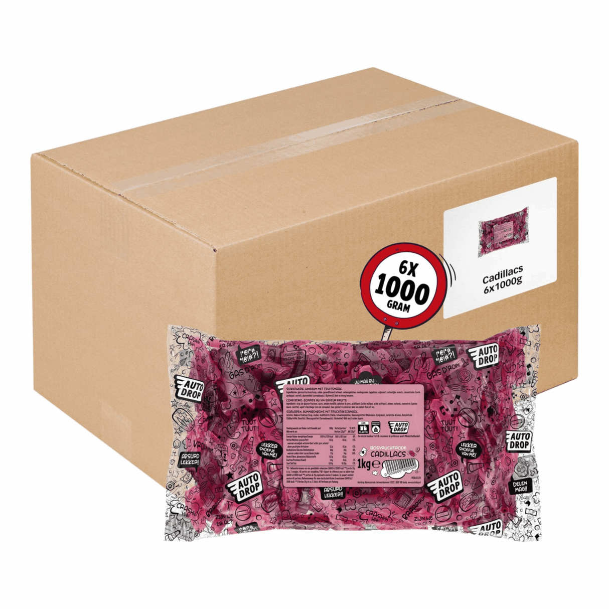 Cadillacs dearg uathdrop (6x1kg)