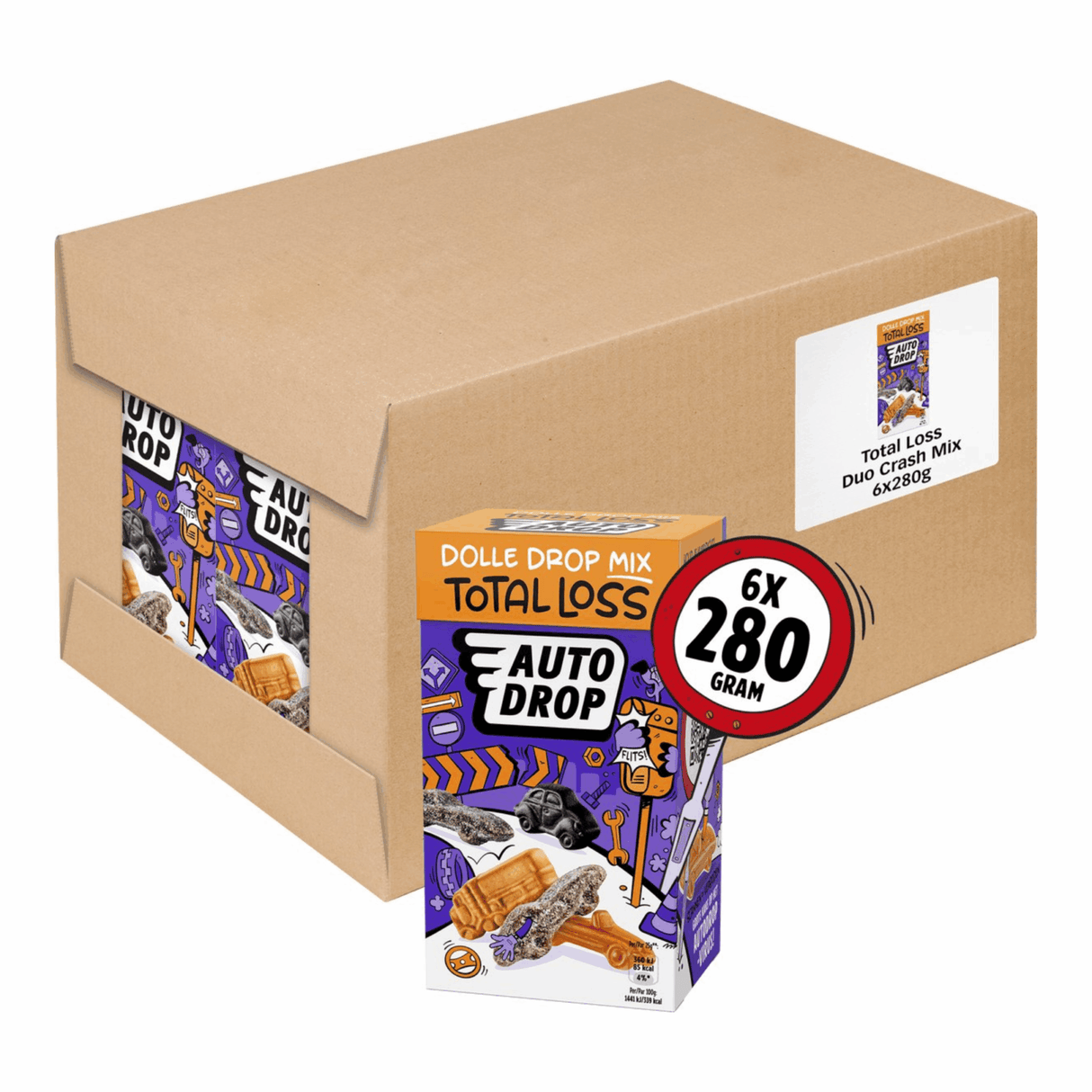 Autodrop total loss hullu lakritsiseos (6x 280gr)