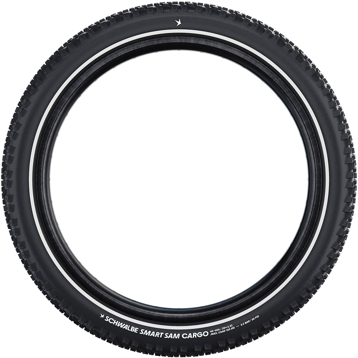 Schwalbe smart sam cargo - wired - addix e - super defense - 20x2.35 - black + reflex