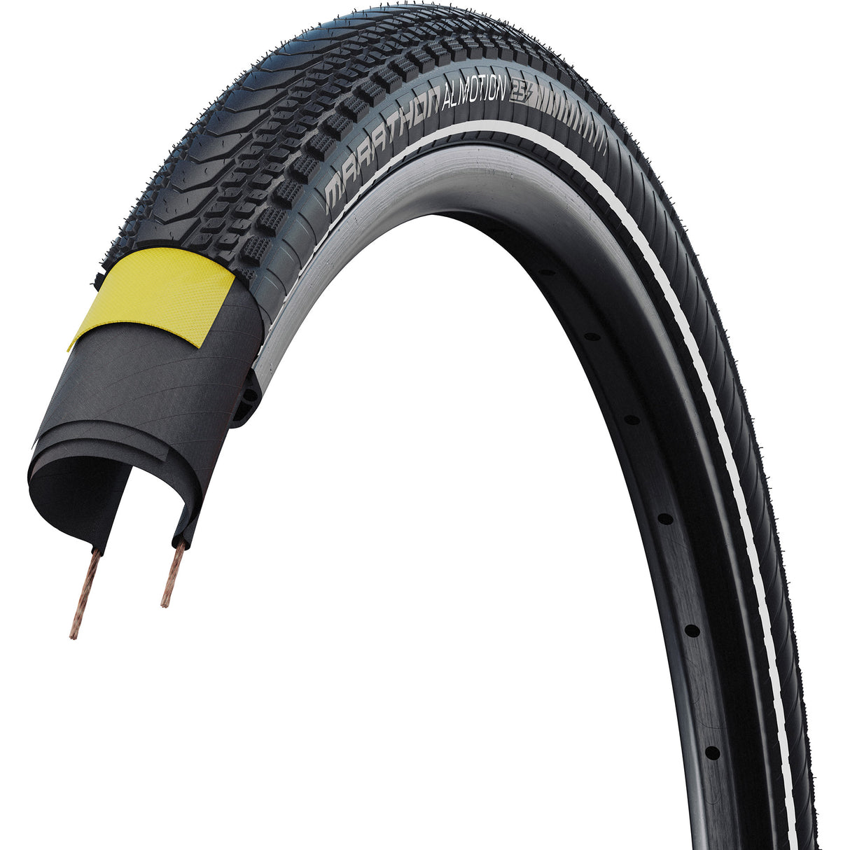 Schwalbe marathon almotion - skládací - addix - v-guard - 27,5x2,15 - černá + reflex