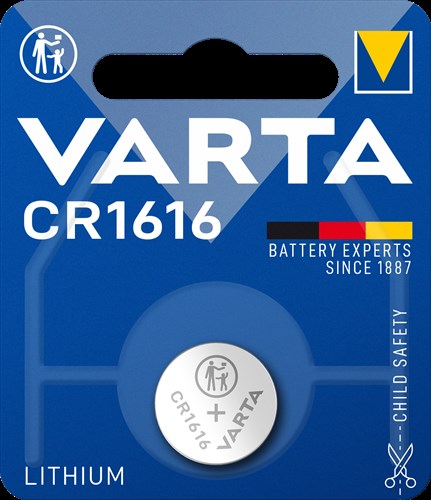 Ceallraí cille cnaipe varta 3V CR1616