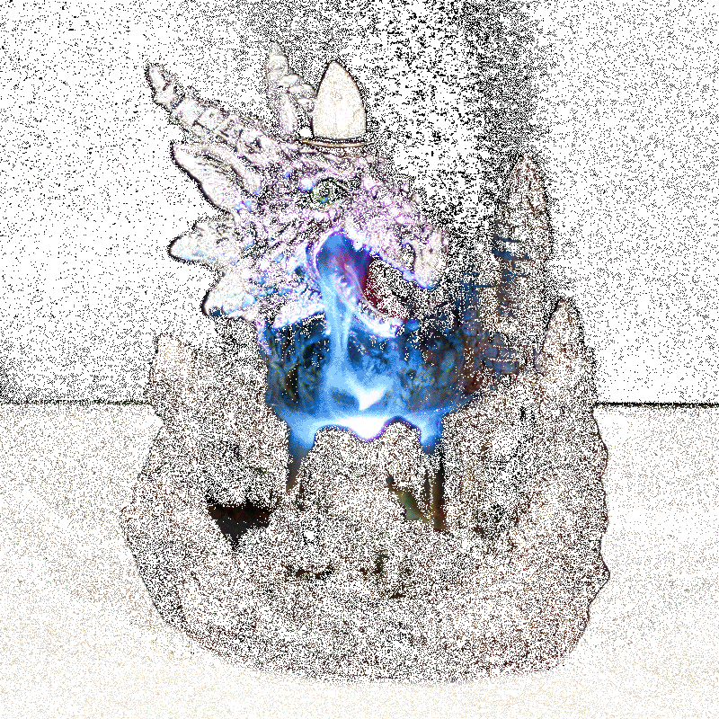 Purple Draach gefouert Réckfloss Räucherstähler