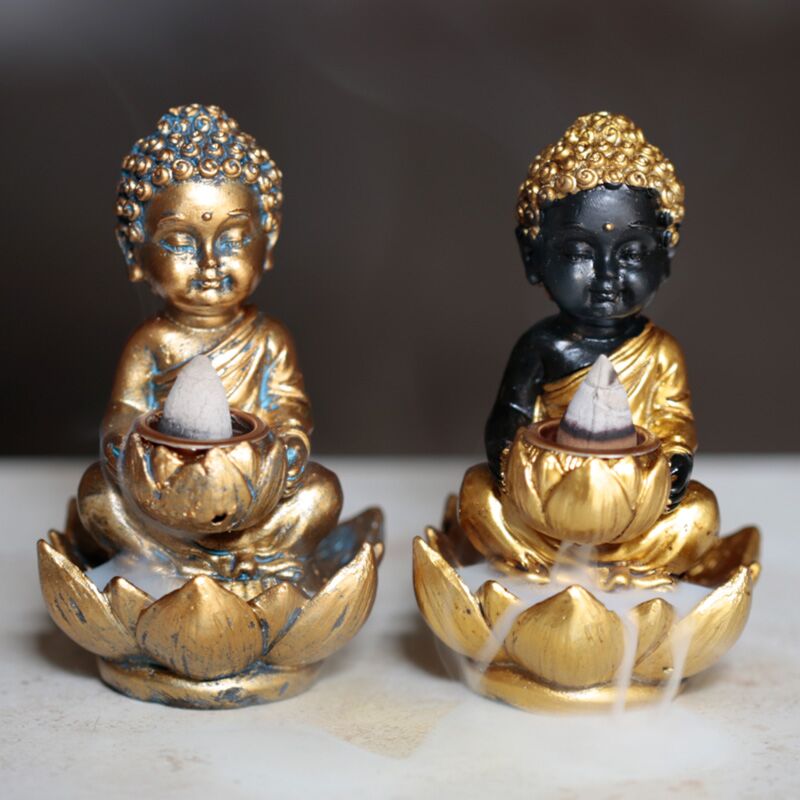 Buddha a Lotusl Backflow Incensure Halter