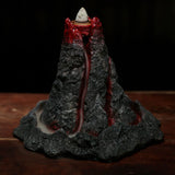 Volcano backflow incense holder