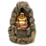 Chinesische lächelnde Buddha Backflow -Weihrauchhalter
