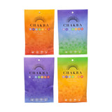 Sett med 4 chakra badepulverposer
