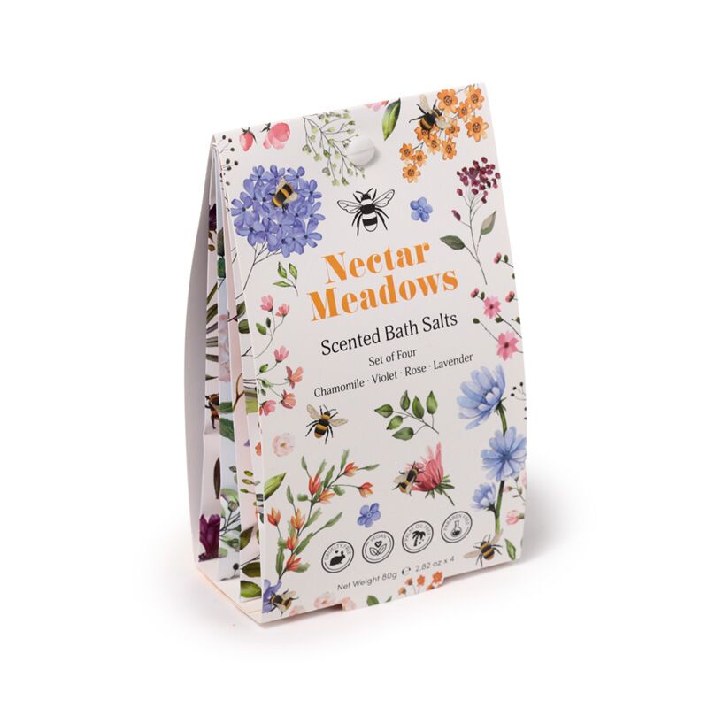 Set of 4 nectar meadows bath powder sachets