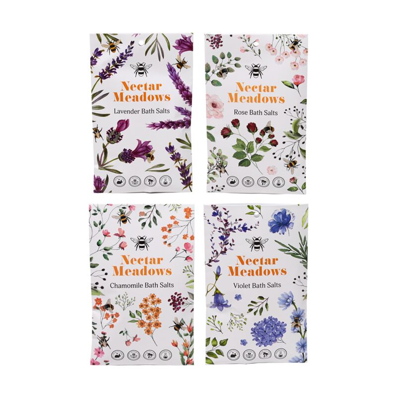Set of 4 Nectar Meadows Bath powder Bags