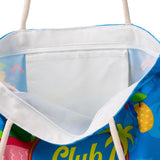 Flamingo club tropicana canvas beach bag