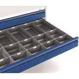 Gama Bott Cubio com 13 bandejas de 65x65 gaveta