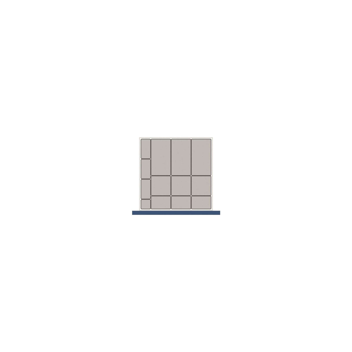 Gama Bott Cubio com 13 bandejas de 65x65 gaveta
