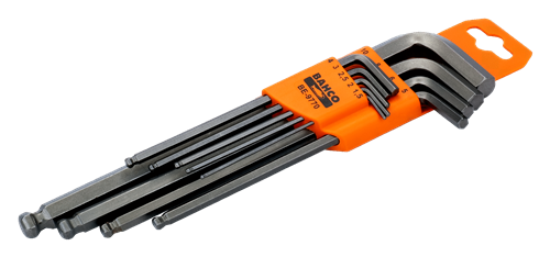 Bahco inbussleutelset lang+kogelkop