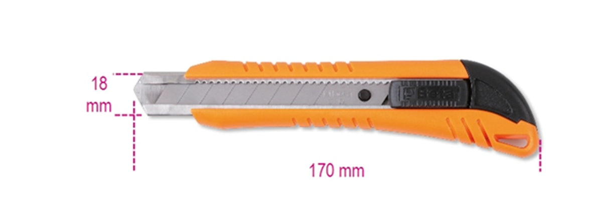 Coltello a scatto Beta 1771bm | 170 mm | 18 mm - 017710050