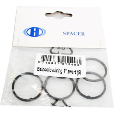 HZB Stall head filling 1 inch 22.2 mm black 5 pieces 6500061