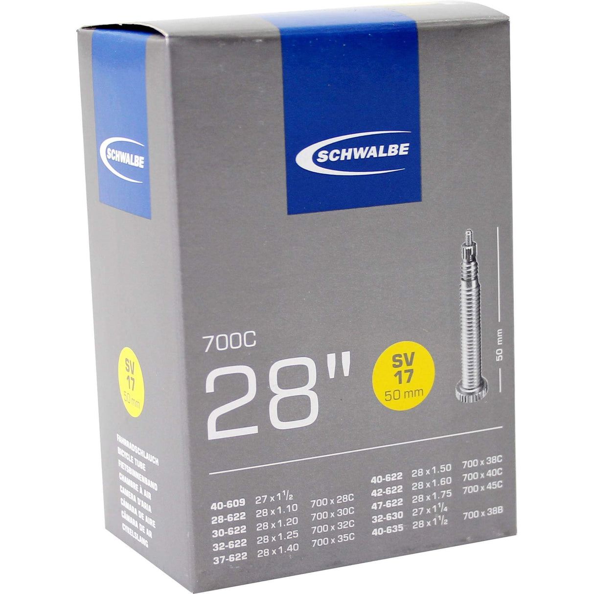 Schwalbe Inner Tube SV17 28 palcev (28 47-622 635) SV 50 mm
