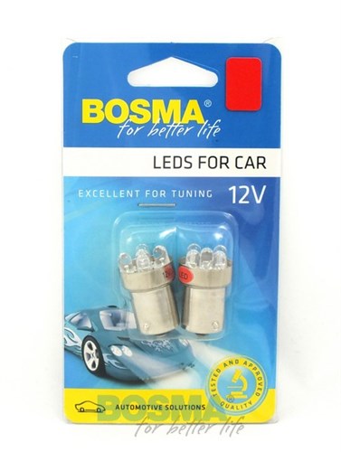BOSMA CARD A 2 5-letna svetilka 12V BA15S rdeča