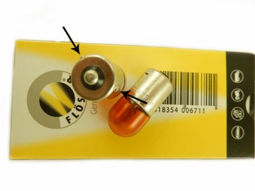 Bosma lampa 12 V 21W BAU15S Orange