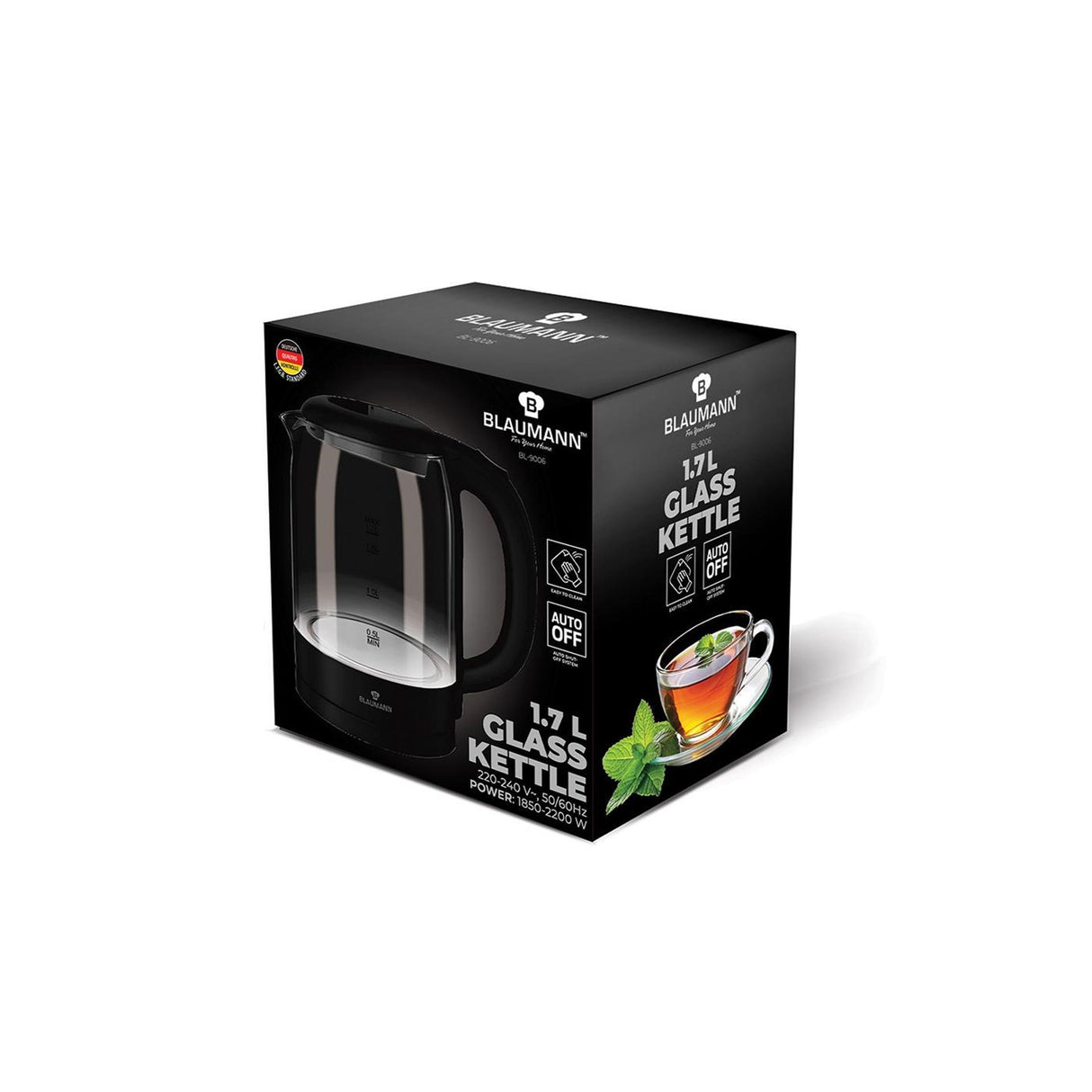 Blaumann black silver waterkoker