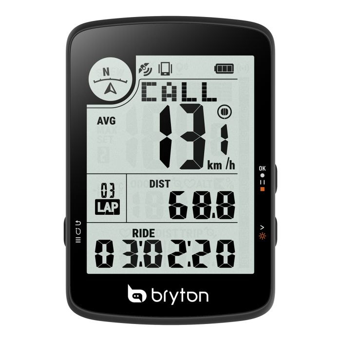 Bryton - Bicycle Computer GPS Rider 17th Power on en go