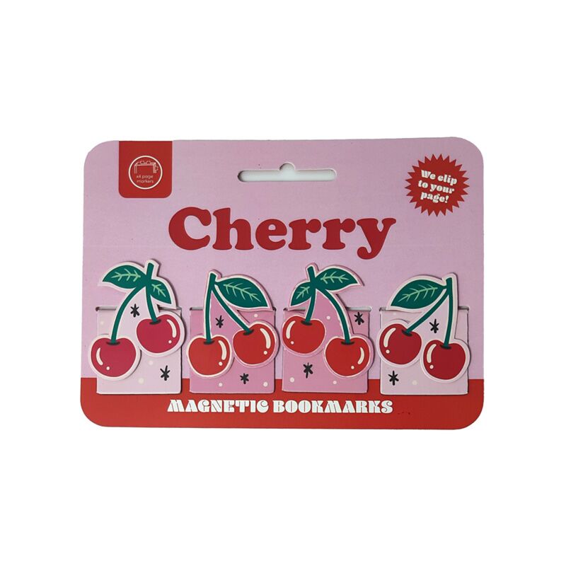 Kersen magnetische boekenlegger set cherry