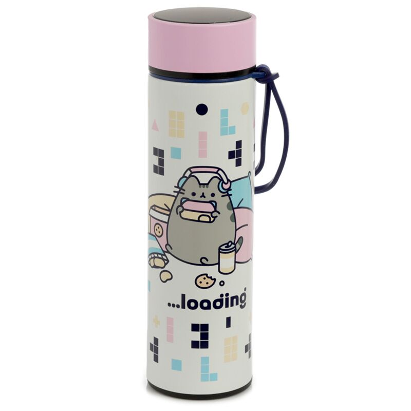 Pusheen kat gaming thermosfles 450ml thermometer