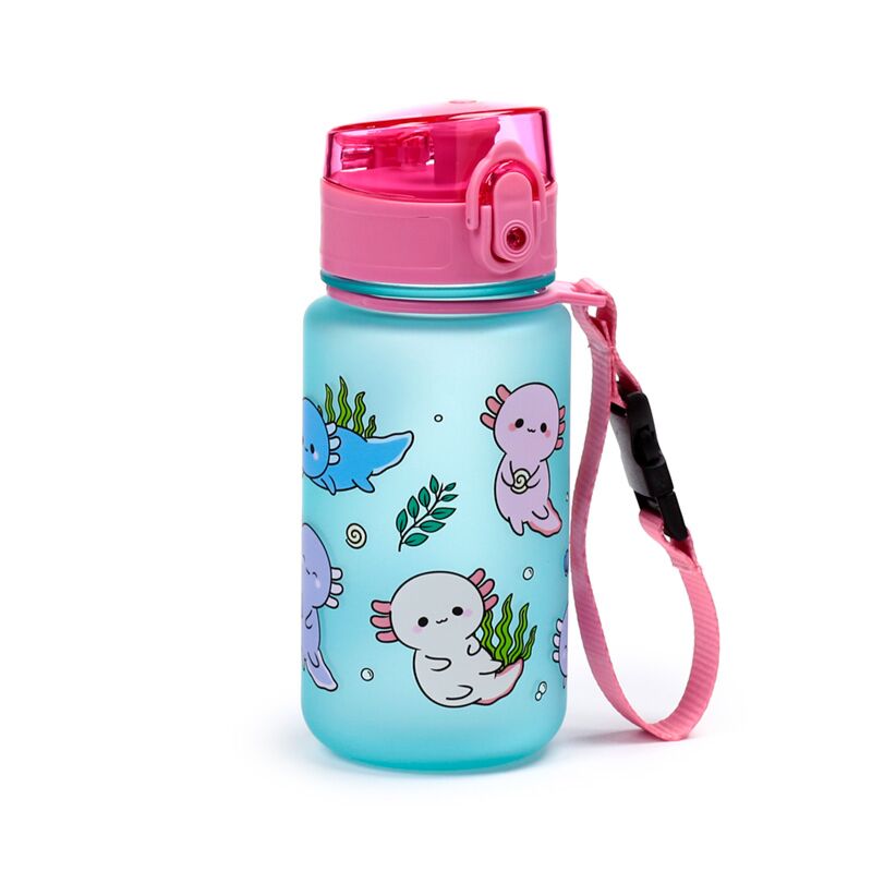 Adoramals Axolotl Pop Top 350ml Ecozen children's drinking bottle