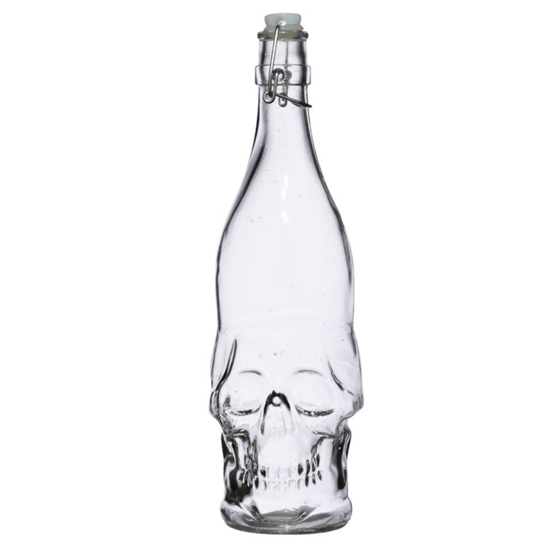 Trwała szklana butelka z wodą w kształcie czaszki 1000 ml zimne napoje