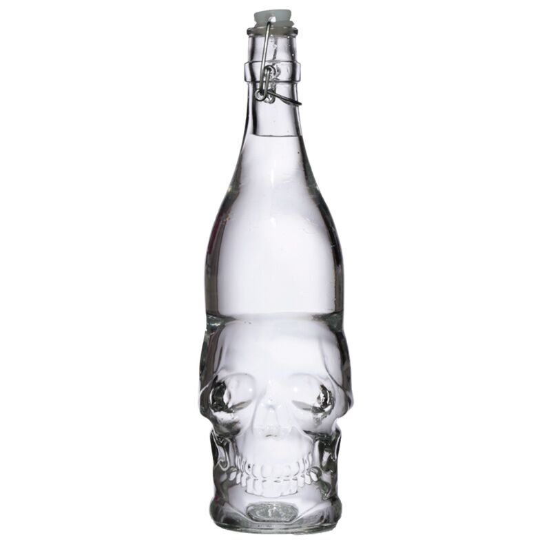 Trwała szklana butelka z wodą w kształcie czaszki 1000 ml zimne napoje