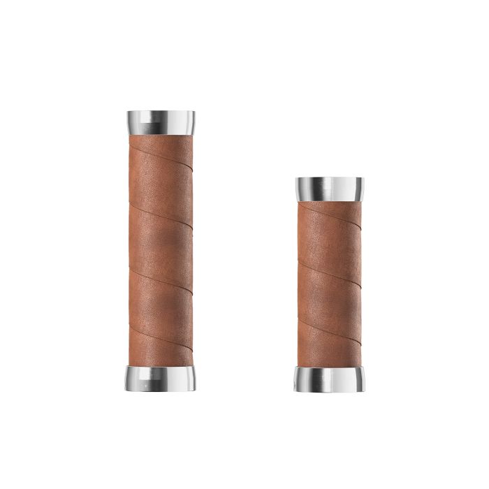 Brooks slender leather grips (100+130mm) - dark tan