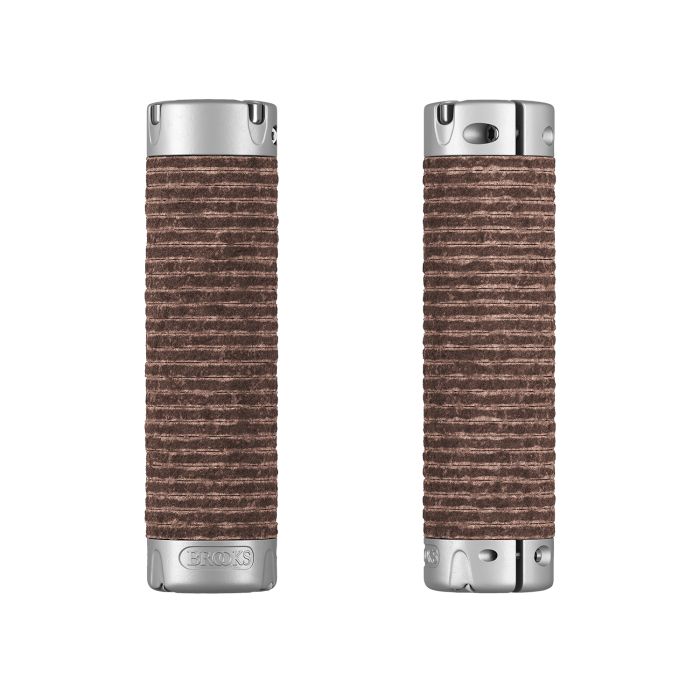 Brooks fyldige skinngrep (130+130 mm) - antikkbrune