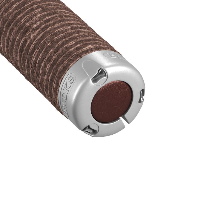 Brooks fyldige skinngrep (130+130 mm) - antikkbrune