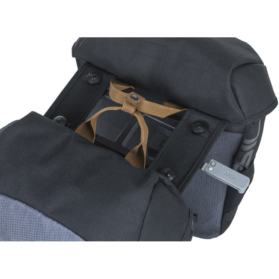 Basil Double Bicycle bag Miles Mik 34 Liter 13 x 26 x 35 cm - Black Gray