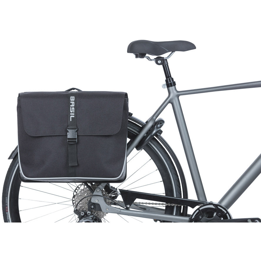 Basilikum Dubble Bicycle Bag Forte Mik 35 liter 15 x 38 x 30 cm - Sort