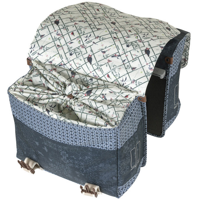 Basil double bicycle bag bohème mik 35 liters - indigo blue